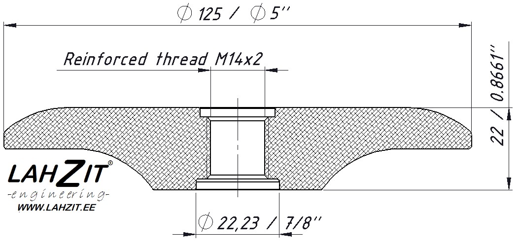D125 PLR (EU model, for M14 spindle) Lahzit OÜ